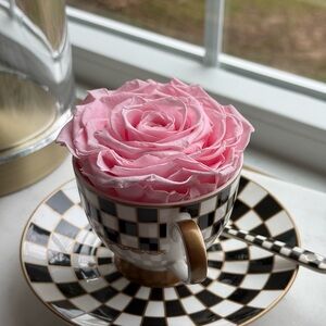 Pink Preserved Rose Home Decor - real roses - forever roses